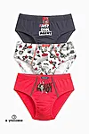 Трусы 3 шт. PELICAN,  (Красный/Темно-серый/Белый) BULB3141(3) #145958 купить с доставкой в интернет-магазине Moyo.moda от пользователя Анастасия