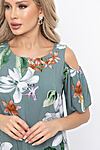 Платье "Марианна" LADY TAIGA (Олива/цветы) П5872 #891253