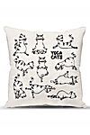 Подушка декоративная 40х40 см, Yoga cats, арт. 4052 НАТАЛИ (В ассортименте) 33656 #892234