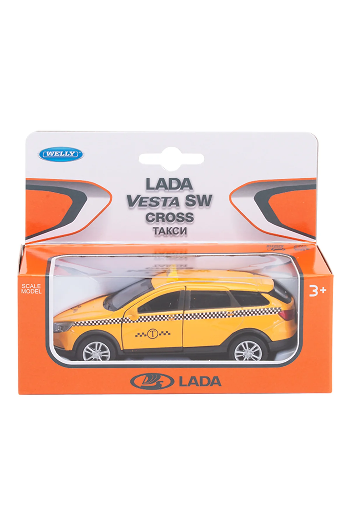 Игрушка модель машины 1:34-39 LADA VESTA SW CROSS такси WELLY (Мультиколор)  43763TI #267379