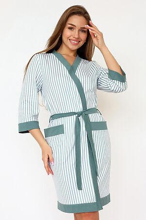 Халат LIKA DRESS, зеленый 10043 #1004397 купить с доставкой в интернет-магазине OptMoyo.ru