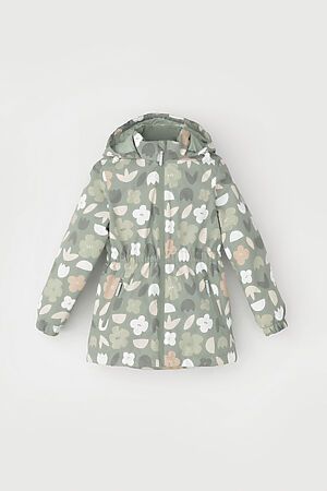 Куртка CROCKID (Оливковый хаки,зеленые цветы) #1015732