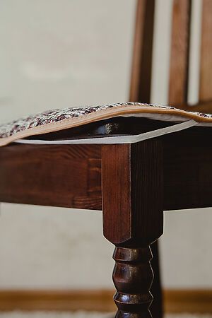 Подушка для мебели Сидушка на стул квадратная НАТАЛИ (Коричневый/плетенка) 49243 #1017031
