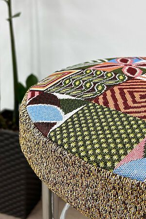 Подушка для мебели Сидушка на табурет круглая НАТАЛИ (Зеленый/квадрат) 49242 #1017037