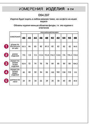 Джинсы ВИЛАТТЕ (Синий) D54.297 #1021486