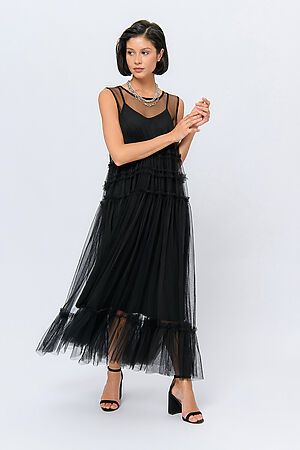 Платье 1001 DRESS, черный 0303255BK #1022564 купить с доставкой в интернет-магазине OptMoyo.ru