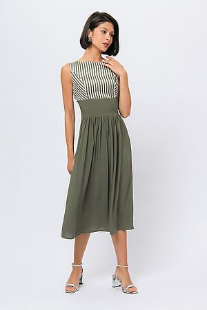 Платье 1001 DRESS, хаки (принт) 0100919KH #1024371 купить с доставкой в интернет-магазине OptMoyo.ru