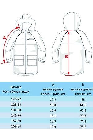 Куртка-парка BATIK, серый пепельный 544-23в-158-84-2-01 #1035428 купить с доставкой в интернет-магазине OptMoyo.ru