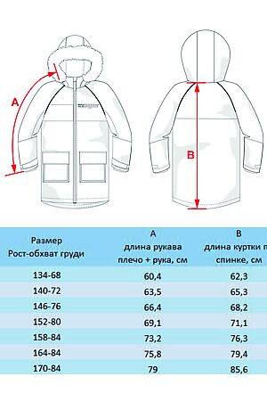 Парка-ветровка BATIK, голубой 532-23в-170-84-3-02 #1035441 купить с доставкой в интернет-магазине OptMoyo.ru