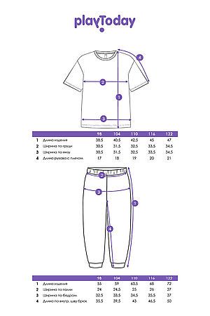 Комплект (Футболка+Брюки) PLAYTODAY, разноцветный 32412033 #1037982 купить с доставкой в интернет-магазине OptMoyo.ru