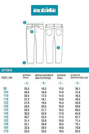 Брюки джинсовые ACOOLA, синий 20130440008 #1038641 купить с доставкой в интернет-магазине OptMoyo.ru