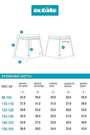 Купальные шорты ACOOLA, набивка 20134750002 #1038722 купить с доставкой в интернет-магазине OptMoyo.ru