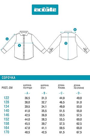 Рубашка ACOOLA, белый 20140280133 #1038788 купить с доставкой в интернет-магазине OptMoyo.ru