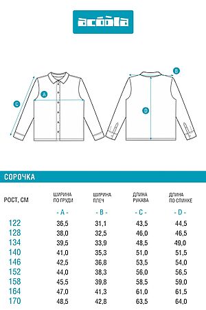 Рубашка ACOOLA, голубой 20140830022 #1038835 купить с доставкой в интернет-магазине OptMoyo.ru