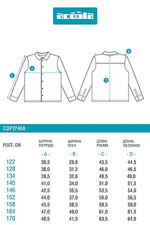 Рубашка ACOOLA, голубой 20140830023 #1038836 купить с доставкой в интернет-магазине OptMoyo.ru