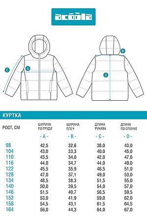 Куртка ACOOLA, голубой 20230650002 #1039406 купить с доставкой в интернет-магазине OptMoyo.ru