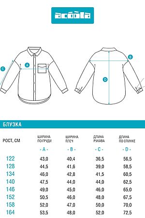 Блузка ACOOLA, белый 20240260141 #1039625 купить с доставкой в интернет-магазине OptMoyo.ru