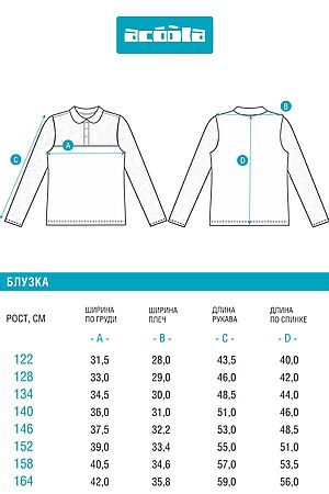 Блузка ACOOLA, белый 20240260175 #1039629 купить с доставкой в интернет-магазине OptMoyo.ru