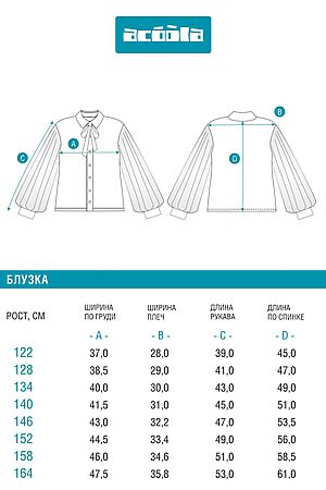 Блузка ACOOLA, белый 20240260204 #1039640 купить с доставкой в интернет-магазине OptMoyo.ru