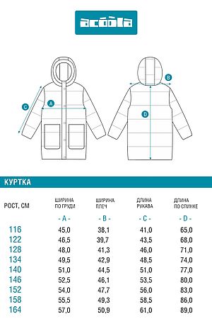 Куртка ACOOLA, холодный синий 20240670002 #1039704 купить с доставкой в интернет-магазине OptMoyo.ru