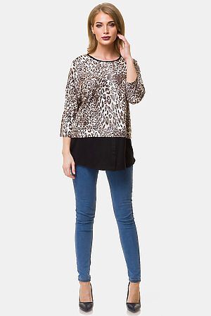 Блуза TUTACHI (Бежевый/Леопард) B 20 X #104333