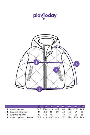 Куртка PLAYTODAY, фиолетовый,бирюзовый 32421479 #1043612 купить с доставкой в интернет-магазине OptMoyo.ru