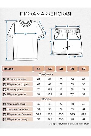 Пижама BE FRIENDS, голубой/узоры на черном 09311 #1046024 купить с доставкой в интернет-магазине OptMoyo.ru