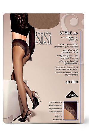 Колготки SISI, bianco (белый) STYLE 40 #1058118 купить с доставкой в интернет-магазине OptMoyo.ru