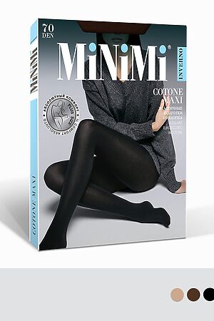 Колготки MINIMI, nero (черный) COTONE  70 MAXI #1058339 купить с доставкой в интернет-магазине OptMoyo.ru