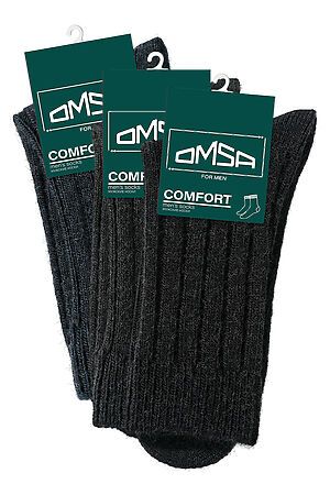 Носки OMSA, grigio scuro melange (серый) OMSA COMFORT 307 #1060246 купить с доставкой в интернет-магазине OptMoyo.ru