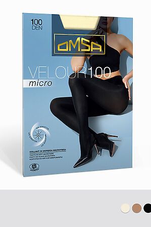 Колготки OMSA, avorio (молочный) VELOUR MICRO 100 #1060438 купить с доставкой в интернет-магазине OptMoyo.ru