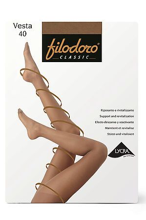 Колготки FILODORO, cognac (бежевый) VESTA 40 #1061414 купить с доставкой в интернет-магазине OptMoyo.ru