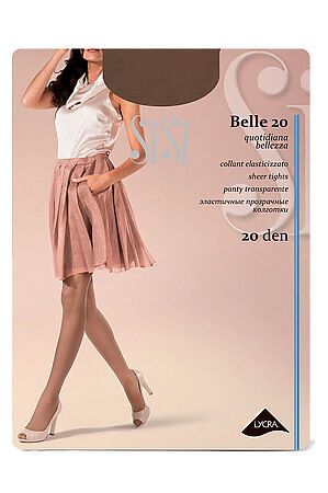 Колготки SISI, daino (бежевый) BELLE 20 #1061452 купить с доставкой в интернет-магазине OptMoyo.ru