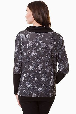 Блузка FIFTYPATES (Темно-серый цветы) 4-503 #111505