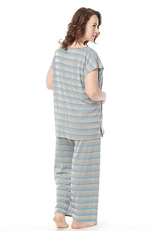 Пижама (брюки+майка) FIFTYPATES (Голубой полоска) 8-501 #115901