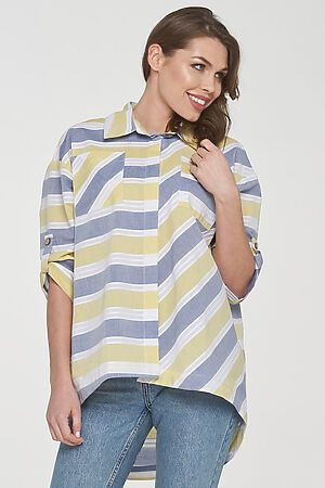 Блуза VAY (джинсовый/желтый) 191-3478-ХБ07 #116468