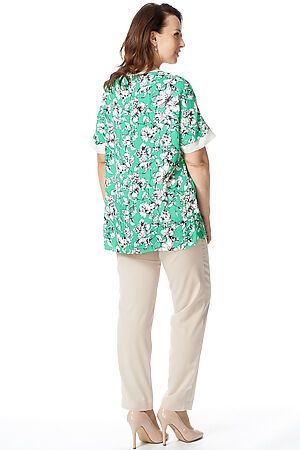 Блузка FIFTYPATES (Зеленый цветы) 4-532 #123654