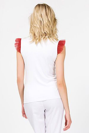 Блуза REMIX (Белый/Марсала) 6648/2 #126901