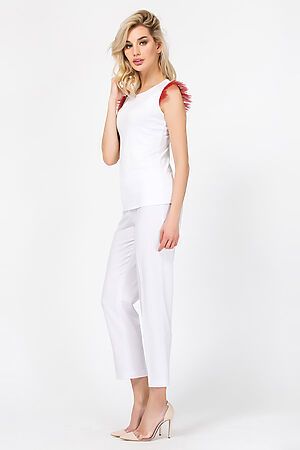 Блуза REMIX (Белый/Марсала) 6648/2 #126901