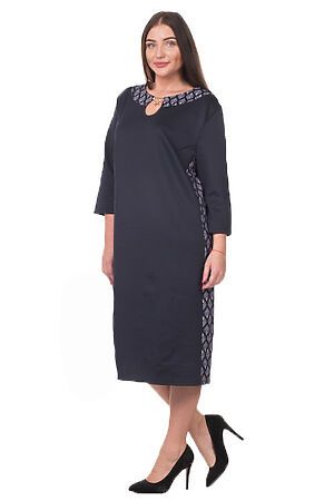 Платье Старые бренды (Темно-синий+принт) П 580 #127014
