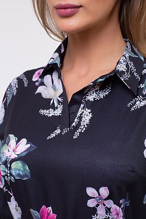 Блуза TUTACHI (Темно-синий/цветы) М 1725.2 #127390