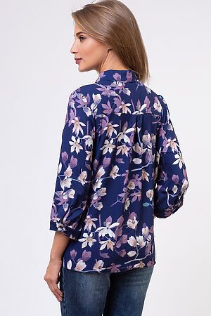 Блуза TUTACHI (Темно-синий/цветы) А 363.2 #127409