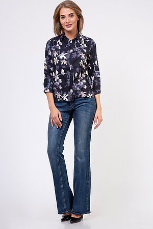 Блуза TUTACHI (Черный/цветы) А 363.2 #127410
