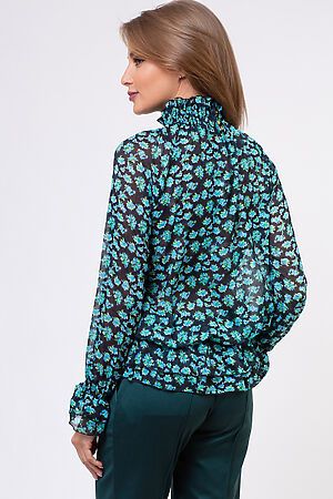 Блуза TUTACHI (Черный/зеленый) 3034 #127412