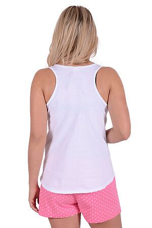 Пижама Старые бренды (Белый+горох на розовом) ЖП 011 #127852