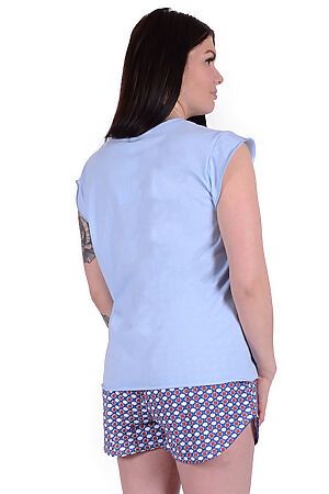 Пижама Старые бренды (Голубой+калейдоскоп) ЖП 012/2 #128034
