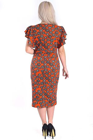 Платье Старые бренды (Красный+цветочный принт) П 701 #128366