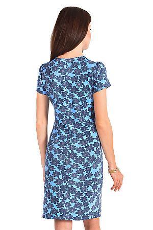 Платье Старые бренды (Синий+цветочный принт) П 180 #128367