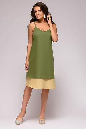 Платье 1001 DRESS (Оливковый / бежевый) DM01316OG #129067