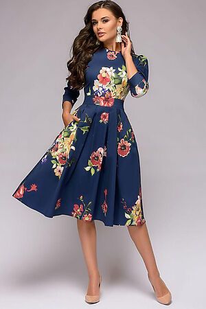 Платье 1001 DRESS (Темно-синий (цветочный принт)) DM01178PT #130922